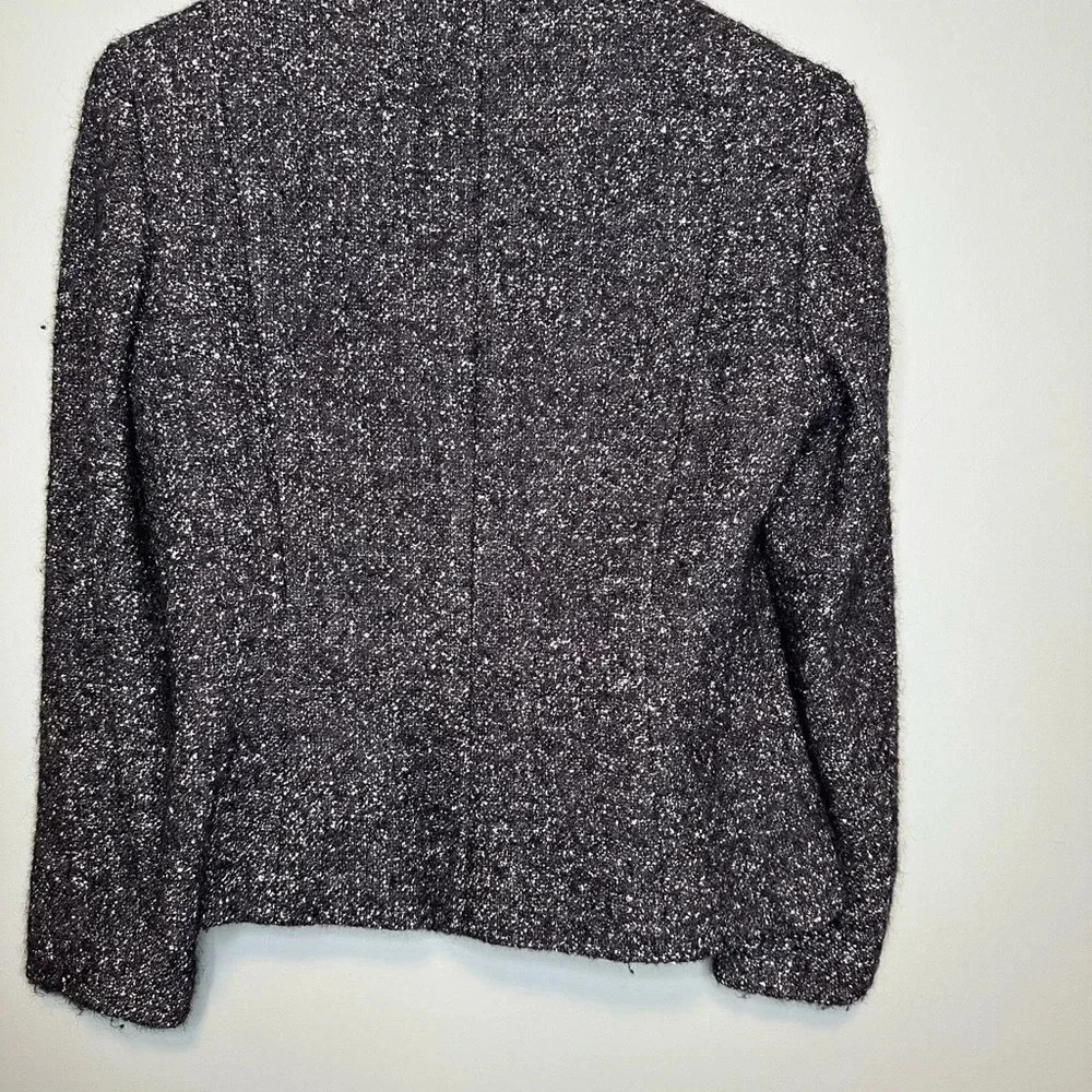 Ann Taylor Black Tweed Blazer with Red Lining - Picture 8 of 8